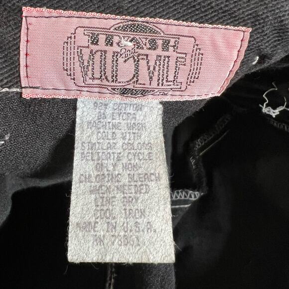 Trash & Vaudeville Black Flare Button Fly Ankle Buttons High Waist Womens Sz 33 - Picture 7 of 9